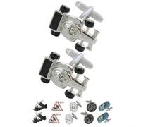 COLLAR AND CUFFS LONDON Cufflinks for Men Car - with Box - Racing Car - Solid Brass Metal - Perfect for Car Lovers - Motor Sport Race Track Speed - Silver Colour - One Pair