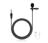Collar Clip Microphone Lavalier Microphone Lapel Clip-on Condenser for Video Recording,Live Streaming,Vlog(Type 3)