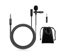 Collar Clip Microphone Lavalier Microphone Lapel Clip-on Condenser Mini Mic 3.5mm for Video Recording,Live Streaming,Vlog(Type 2)