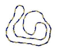 Collar de Ochosi Santeria Necklace - Handmade Blue & Gold Beaded Elekes for Protection, Justice & Spiritual Guidance | Orisha Ritual Beads for Ifa, Lukumi & Yoruba Traditions