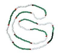 Collar de Oduduwa Santeria Necklace - Handmade White, Green & Red Beaded Elekes for Spiritual Protection & Divine Connection | Orisha Ritual Beads for Ifa, Lukumi & Yoruba Traditions