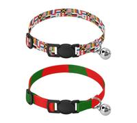 Collar for Puppy Adjustable Female Dog Collars 2 Pcs Multi - Nation Flags Collage Portugal Flag
