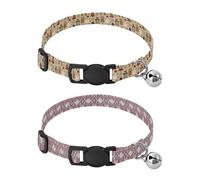 Collar for Puppy Quick Release Buckle Collars for Girl and Boy Dogs 2 Packs Christmas Brown Deer & Present Christmas Bohemian Knit Design Abstract Shapes Motifs