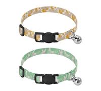 Collar for Small Dogs 5-15Lbs Adjustable Collar for Female Dogs 2 Pcs Henri Daffodil Bronze Illustration Azalea Sage Green Peach