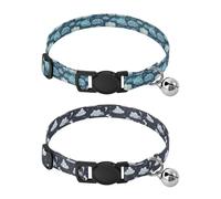 Collar for Small Dogs Release Buckle Collars for Girl and Boy Dogs 2 Pack Clouds Blue Lightning Clouds Blue Lightning