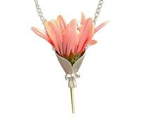 Collar Mini Florero - Colgante De Ramo De Flores Con Cadena, Joyería De Cuello Elegante | Regalo Ideal Para Mujeres, Madres, Novias, Esposas En Cumpleaños Y Vacaciones