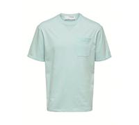 Collar-o T-shirt Selected Slhlooseroald Bleu S