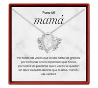 Collar para mi madre, regalo de hija e hijo, regalo español para madre, collar Forever Love, regalo para mamá, collar de regalo para el día de la madre, regalo para el cumpleaños de mamá con una