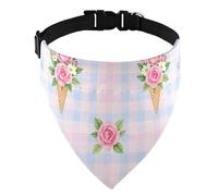 Collar Quick Drying D-Ringing 13-21 Inch Neck Festival Decoration Gingham Rose