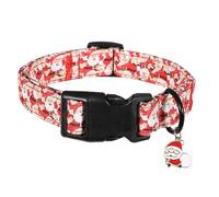 Collar Series Pet Dog Adjustable Pattern Festive Holiday Decorations Soft Material 3D Embellishments Bells Bows Charms Safe Comfortable No-Burden Wear Stain- Easy to Clean