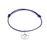 Collar Silver Surf Rose des vents Direction du ciel Argenté S