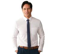 &COLLAR Slim Fit Long Sleeve Performance Men's Dress Shirt, White, Large