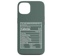 Collard Greens Nutrition Facts Macro Diagram Label Design Case for iPhone 13