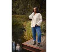 Collared Knitted Jumper Yours Natural 22-24