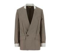 Collarless Jacket - female - Victoria Beckham - Blazers - Gray - XS - Jackets XS