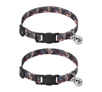 Collars for Small Dogs Adjustable Dog Collar for Puppy Girl Boy 2 Pack Lady Liberty Presidents Day Art Lady Liberty Flag USA Pride