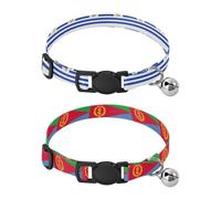 Collars for Small Dogs Release Buckle Girl and Boy Collar Set of 2 Flag Uruguay Accurate Dimensions Elements Proportions Flag Eritrea Accurate Dimensions