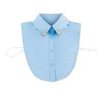 Collars for Women,Fake Collar Detachable Detachable Half Shirt Women Half Shirt Women's Fake Collar Detachable Blouse False Collar Blouse Top Detachable Blouse Collar for Women Girls Blue