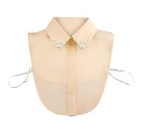 Collars for Women,Fake Collar Detachable Detachable Half Shirt Women Half Shirt Women's Fake Collar Detachable Blouse False Collar Blouse Top Detachable Blouse Collar for Women Girls Beige