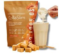 CollaSlim - Salted Caramel Meal Replacement Shake - 20 Servings - High Protein Diet Shake with Extra Collagen, Vitamins & Minerals - Balanced Nutrition for Weight Management