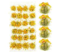 COLLBATH 1 Box Realistic Yellow Plastic Miniature Ornament DIY Grass Cluster for Model Trains and Scenery, Good Decoration Effect, Can be Cut Freely, for Miniature Scene Production