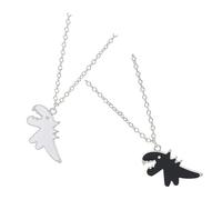COLLBATH 1 Pair Dinosaur Couple Necklace Boyfriend Dinosaur Chain Leopard Belts for Women Dinosaur Pendant Necklace Couple Necklaces for Him and for Couples The Alloy