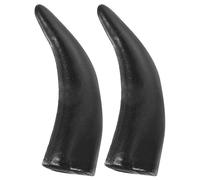 COLLBATH 1 Pair Imitation Ox Horns Headband, Black Plastic Bull Horns for Halloween Cosplay and Show, Comfortable to Touch and Not Easy to Fade, Unique and Trendy Halloween Hair Accessory