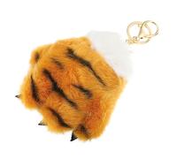 COLLBATH 1 PC Cute Animal Paw Keychain Pendant Adorable Cartoon Claws Decor for 12cm Plush Keyring for and Souvenirs Tiger