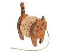 COLLBATH 1 Set Cat Shaped Creative Cord Reel of Wooden Thread Organizer for Embroidery and Craft Sewing Cute Cat Desk Decor Premium Natural Wood Practical and Sturdy Design