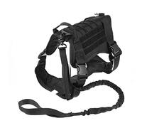 COLLBATH 1 Set Dog Vest Puppy Harnesses Adjustable Pet Vest Dog Cooling Towel Cone Dogs Outdoor Vest Dog Harness Coyote Dog Running Harness Leash Service Dog Cable Oxford Cloth Black