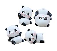 COLLBATH 1 Set Panda Baking Decoration Cake Toppers Cute Panda Accessories Panda Decorations Plush Panda Ornament Panda Bear Panda Plush Pandas Lovely Panda Dolls Car Accessory Resin White