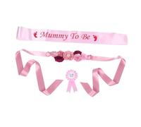 COLLBATH 1 Set Shower Flower Sash and Corsage for Expecting Parents Elegant Floral Design for Gender Reveal and Maternity Celebrations Keepsake for Shower Events