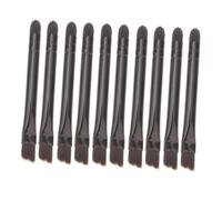 COLLBATH 10 Pcs Double-ended Eyeshadow and Eyebrow Makeup Brushes Nylon and Stainless Steel Cosmetic Sponge Applicators for Women Eye Shadow Soft Adhesive Tips for Precise Blending and