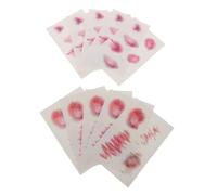 COLLBATH 10 Sheets Halloween Scar Stickers Temporary Tattoo Fake Cuts Wound Decals for Masquerade Party Adults Reusable Bloody Stitch Bruise Makeup Props