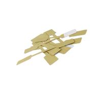 COLLBATH 100 Sheets Square Kraft Paper Adhesive Display Tags for Jewelry Price Labeling Blank Sticking Stickers for Rings Clothing Crafts and Stock Management