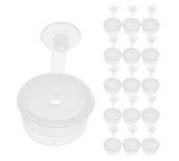 COLLBATH 100pcs 24mm Plastic Bottle Plug with Holes, Leakproof Airtight Inner Stopper for Cosmetic and Travel Lotion Bottles, Non-Spill Portable Plastic Cap for Secure Seal