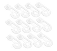 COLLBATH 100PCS Clear Plastic Snap Hooks for Gloves and Underwear Display J Hooks for Shirts and Fabric Lightweight Hardwearing Plastic Holders for Store Use