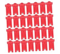 COLLBATH 100Pcs Eyelash Bottle Needle Red Anti-blocking Lash Extension Pin for Salon and Personal Use Compact Portable Eyelash Glue Nozzle Needles