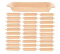 COLLBATH 100pcs Food Grade Kraft Paper Plates Heavy Duty Serving Platters Tear Resistant Paper Trays for BBQ Parties Picnics Outdoor Family Gatherings