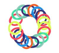 COLLBATH 100pcs Mixed Color Rubber Bands Hair Rope Ponytail Holder Elastic Hair Ties for Adults Durable Stretchy Metal for Sports Braiding and Daily Hairstyles