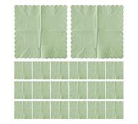 COLLBATH 100Pcs Scalloped Cocktail Napkin: Disposable Wedding Napkins Folded 4.9x4.9in - 2 Ply Dessert Table Setting Serviettes Paper for Bridal Anniversary