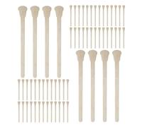 COLLBATH 100pcs Wooden Waxing Spatulas for Hair Removal, Disposable Eyebrow and Nose Wax Applicator Sticks, 125x16mm Small Wax Wood Tools for Home and Travel Spa Use