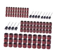 COLLBATH 102pcs Sanding Drum Bands Set Sanding Band for Nail Drill Rods for Rotary Tools Grinding Discs Use