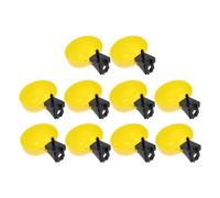 COLLBATH 10pcs Automatic Plastic Water Feeder Cups for Pigeons Quail and Chickens, Yellow 6ml Poultry Drinker Bowls for Farm and Backyard Use