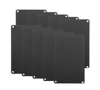 COLLBATH 10pcs Black Aluminum Multi-function Name Plates Blank Sign Plates for DIY Engraving, Wall Mounted Door Signs Suitable for Garden and Office Use