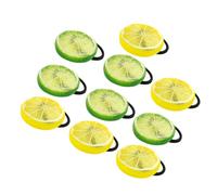 COLLBATH 10Pcs Colorful Lemon Slice Hair Elastics for Thick Hair Elastic Ponytail Holders for Soft Bands for Parties School Daily Use Stretchy Ties for All Types