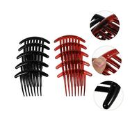 COLLBATH 10pcs Comb Crescent Styling Teeth Detangler Bulk Accessory Shape Curved Hairstyle Small Thin Black Tooth Hair Accessories Detangling Gold Hair Clips