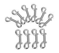 COLLBATH 10pcs Double Ended Bolt Snap Hooks Zinc Alloy Leash Clips Secure Hold Keychain Fasteners for Dog Collars and Harnesses Versatile Hooks for Outdoor Use