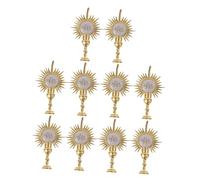 COLLBATH 10pcs First Holy Communion Cake Toppers Religious Decoration for Baptism Christening Birthday Shower Sturdy Reusable Elegant Party Supplies