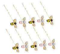 COLLBATH 10pcs Metal Bee Hair Pins for Women and Colorful Drip Oil Barrettes with Shiny Luster Easy to Wear for Loose Hair Fixing and Wedding Birthday Accessories
